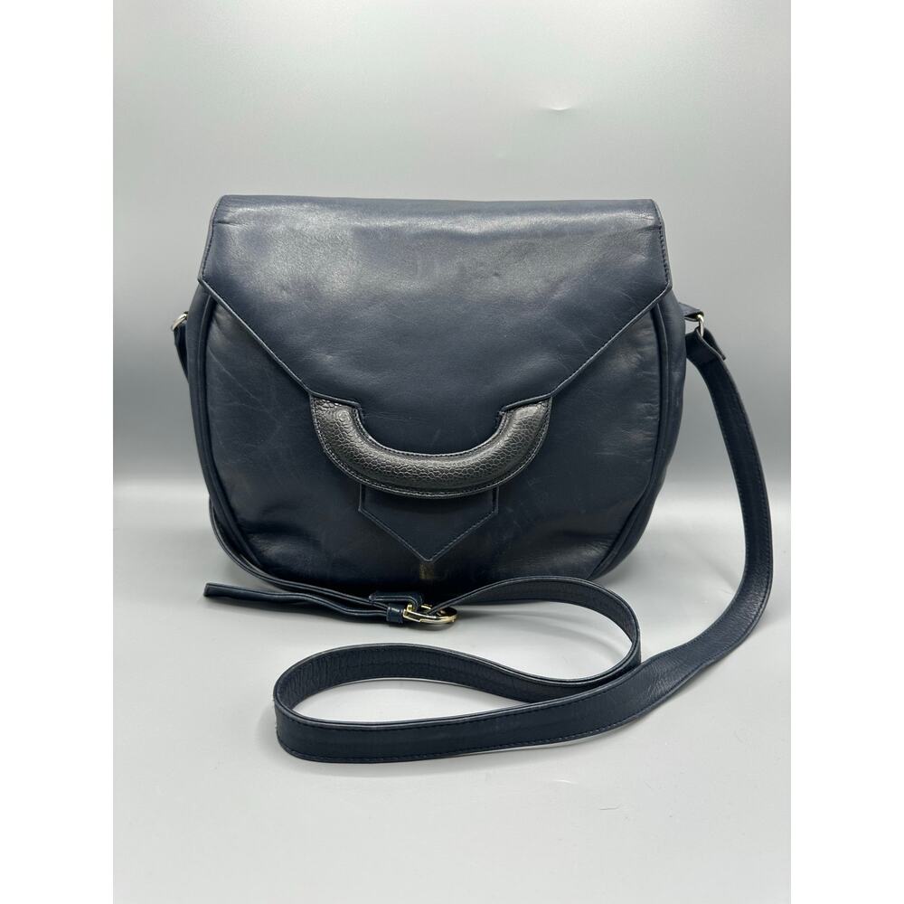 ✨ Susan Gail Vintage Navy Genuine Spanish Leather Shoulder Bag ✨